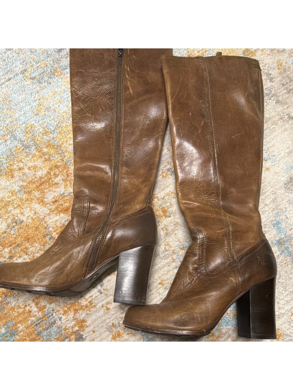Frye Womens Brown Leather Knee High Round Toe Boots Size US 8.5M
